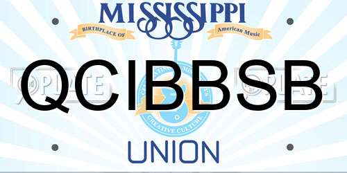 QCIBBSB Mississippi License Plate