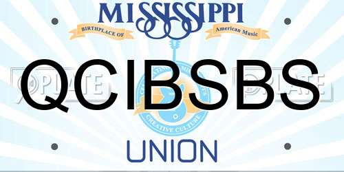 QCIBSBS Mississippi License Plate