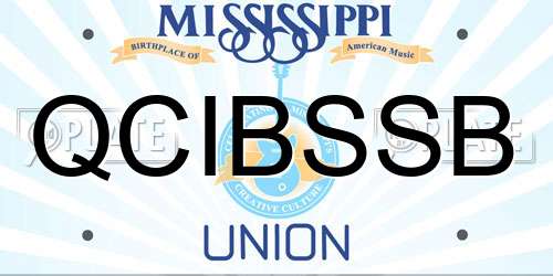 QCIBSSB Mississippi License Plate