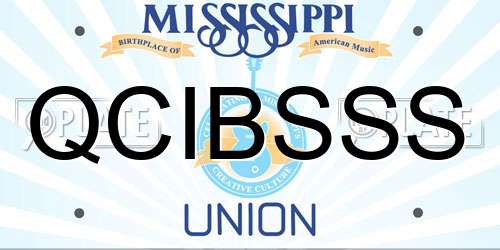 QCIBSSS Mississippi License Plate