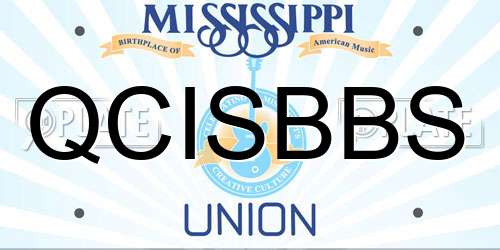 QCISBBS Mississippi License Plate