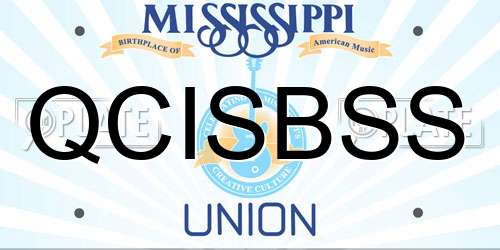 QCISBSS Mississippi License Plate