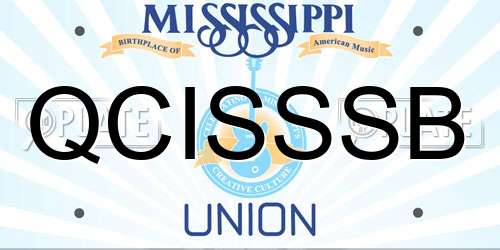 QCISSSB Mississippi License Plate