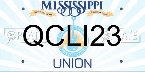 QCLI23 Mississippi License Plate
