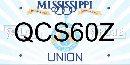 QCS60Z Mississippi License Plate