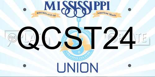 QCST24 Mississippi License Plate