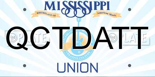QCTDATT Mississippi License Plate