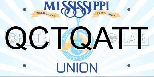 QCTQATT Mississippi License Plate