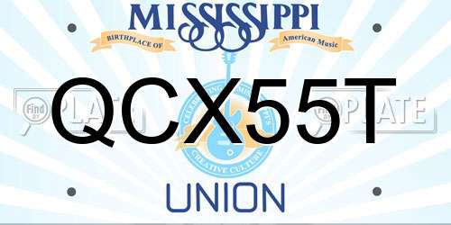 QCX55T Mississippi License Plate