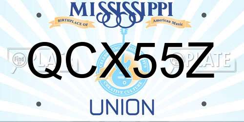 QCX55Z Mississippi License Plate