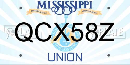 QCX58Z Mississippi License Plate