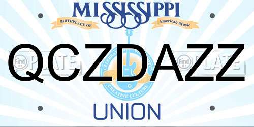 QCZDAZZ Mississippi License Plate