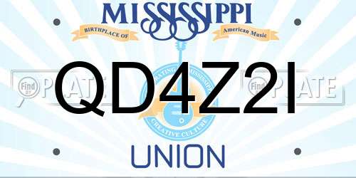QD4Z2I Mississippi License Plate
