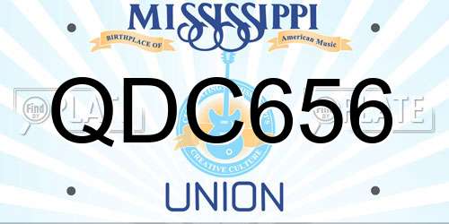 QDC656 Mississippi License Plate