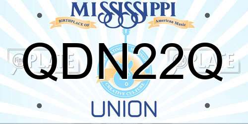 QDN22Q Mississippi License Plate