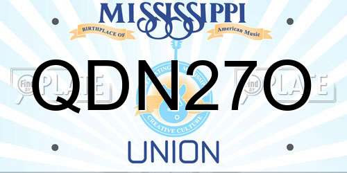 QDN27O Mississippi License Plate