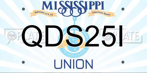 QDS25I Mississippi License Plate
