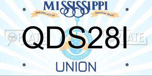 QDS28I Mississippi License Plate