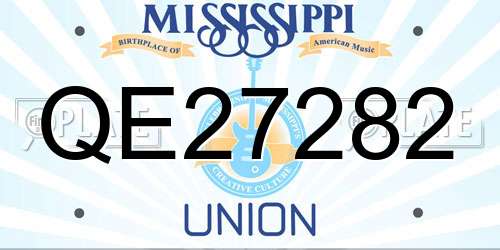 QE27282 Mississippi License Plate