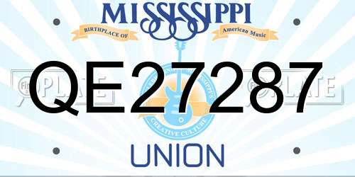 QE27287 Mississippi License Plate