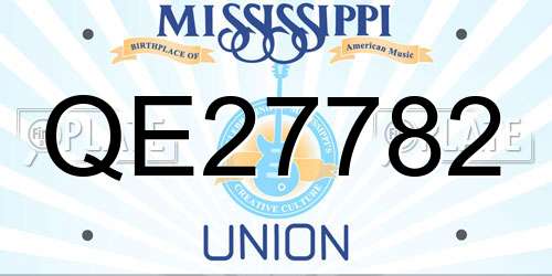 QE27782 Mississippi License Plate