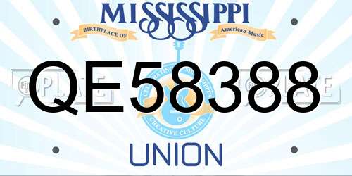 QE58388 Mississippi License Plate
