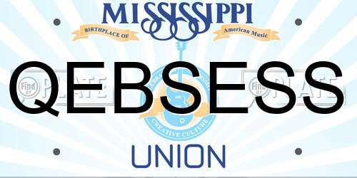 QEBSESS Mississippi License Plate