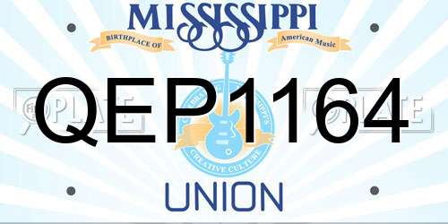 QEP1164 Mississippi License Plate