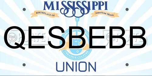 QESBEBB Mississippi License Plate
