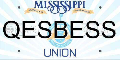QESBESS Mississippi License Plate
