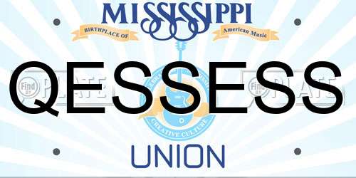 QESSESS Mississippi License Plate