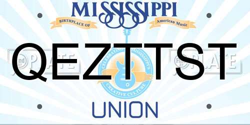 QEZTTST Mississippi License Plate