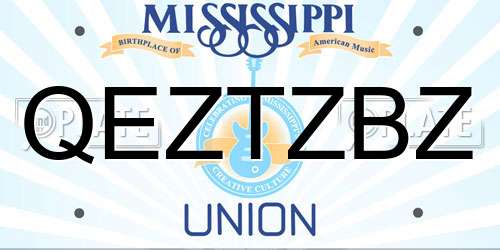 QEZTZBZ Mississippi License Plate