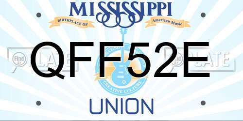 QFF52E Mississippi License Plate