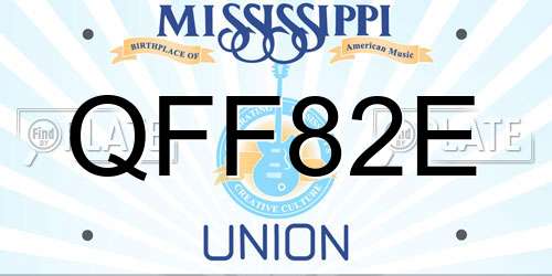 QFF82E Mississippi License Plate