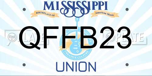 QFFB23 Mississippi License Plate