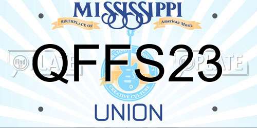 QFFS23 Mississippi License Plate