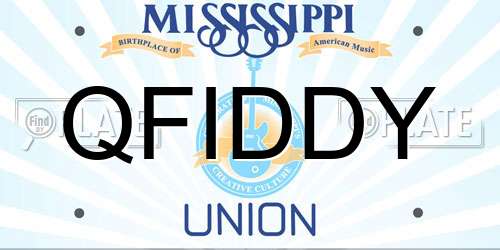 QFIDDY Mississippi License Plate