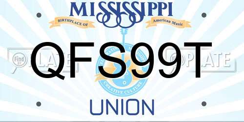 QFS99T Mississippi License Plate