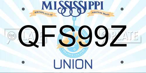 QFS99Z Mississippi License Plate