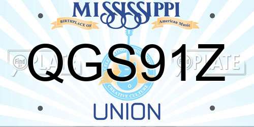 QGS91Z Mississippi License Plate