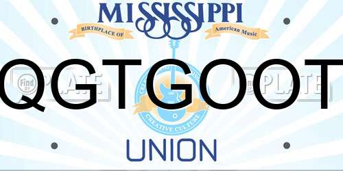 QGTGOOT Mississippi License Plate