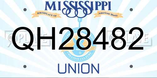 QH28482 Mississippi License Plate