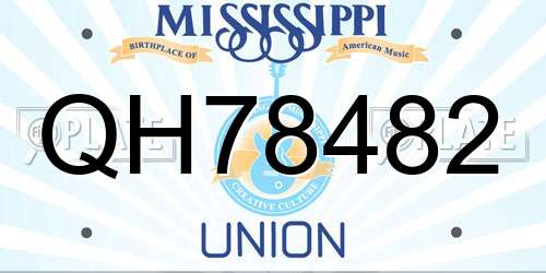 QH78482 Mississippi License Plate