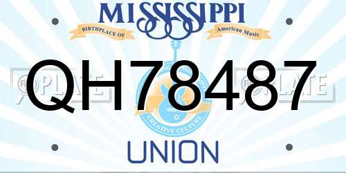 QH78487 Mississippi License Plate