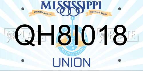 QH8I018 Mississippi License Plate