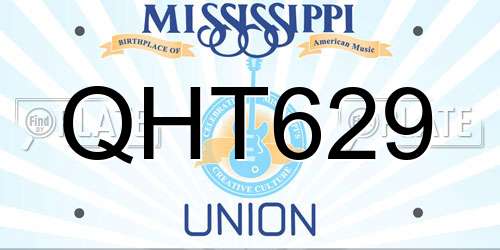 QHT629 Mississippi License Plate