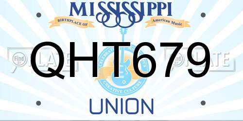 QHT679 Mississippi License Plate