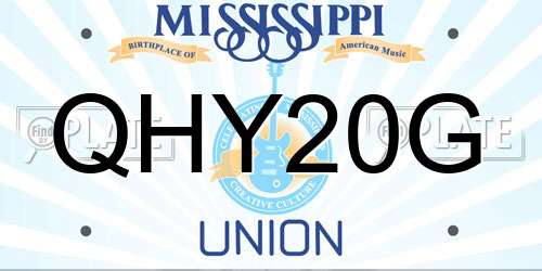 QHY20G Mississippi License Plate
