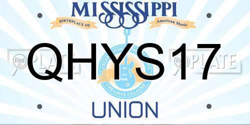 QHYS17 Mississippi License Plate